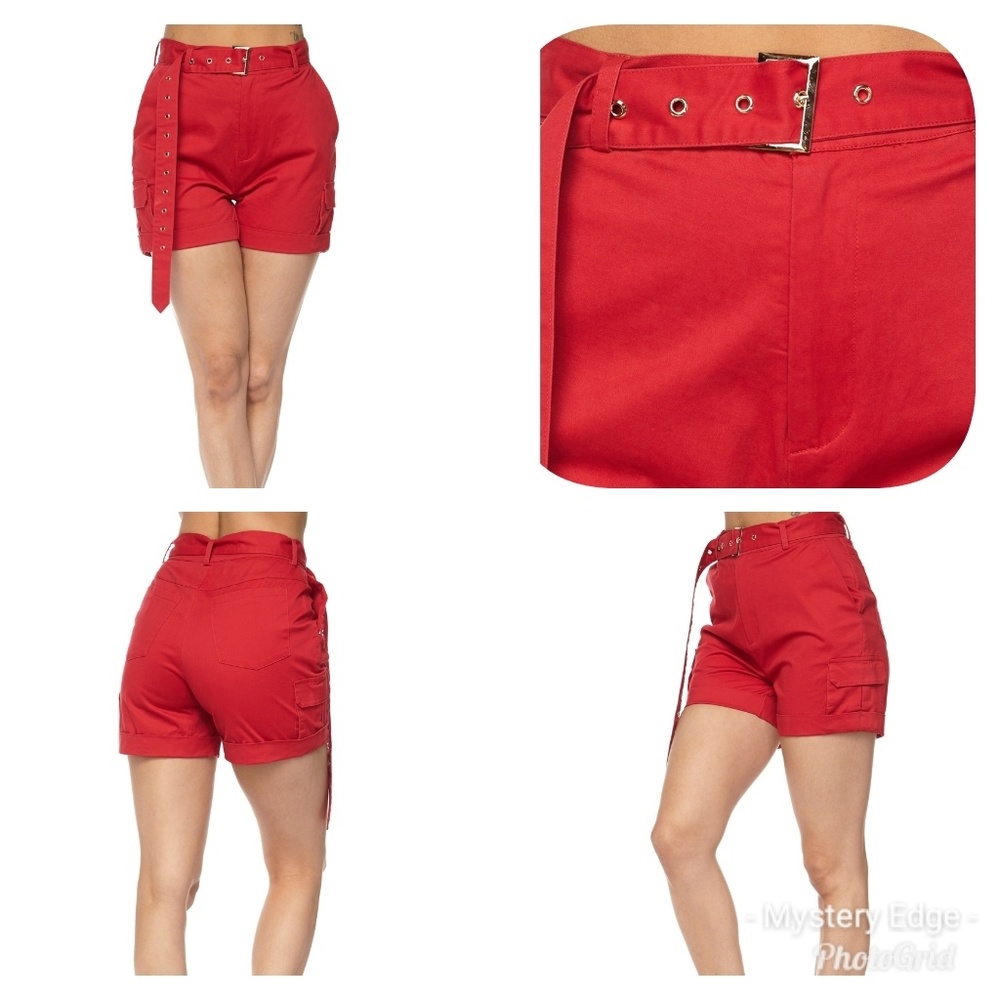 ⭐⭐NEW ARRIVAL⭐⭐ HIGH WAIST KHAKI CARGO SHORTS